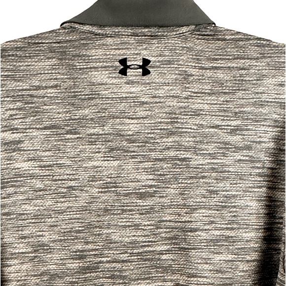 Under Armour Men’s The Performance Polo Heather Grey Medium Tall - Picture 4 of 5
